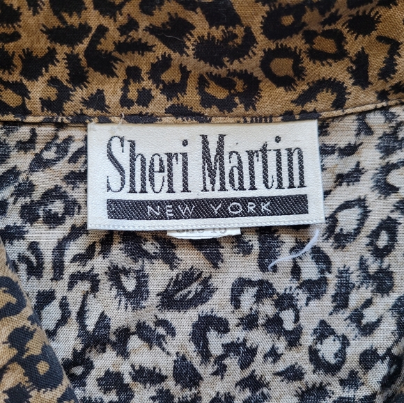Vintage Sheri Martin New York Leopard Print Collared Zip Up - Picture 4 of 4